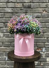 Цветочная композиция из Гипсофила и Розы в шляпной коробке #REPLACE_PRED# Старочеркасской