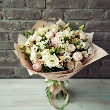 Букет цветов из:  Альстромерии, Розы и Хризантемы #REPLACE_PRED# Старочеркасской