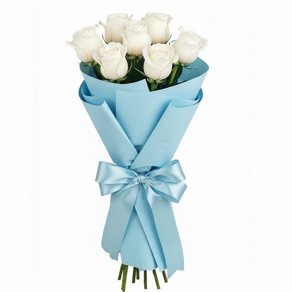 Букет 7 белых роз Проуд в Старочеркасской