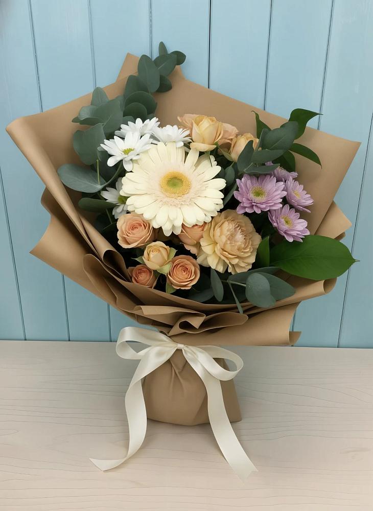 Букет цветов из: Герберы и Хризантемы в Старочеркасской