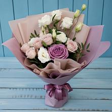 Букет цветов из:  Розы и Лизиантусы в Старочеркасской