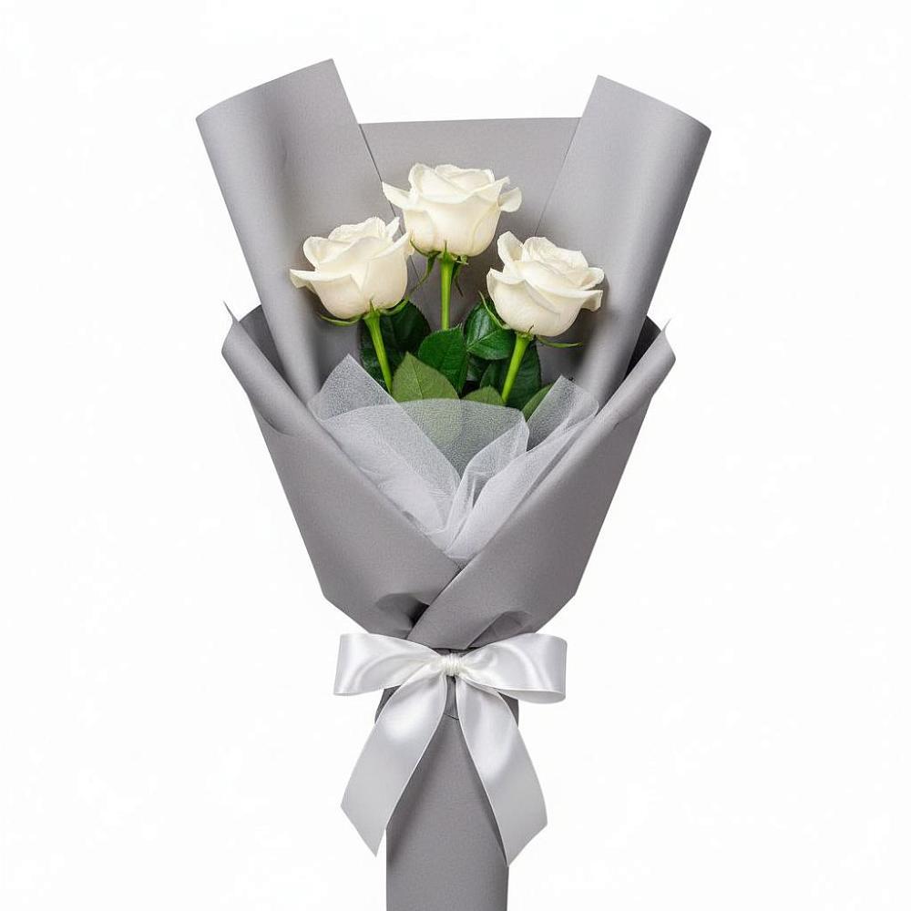 Букет 3 белые розы в Старочеркасской