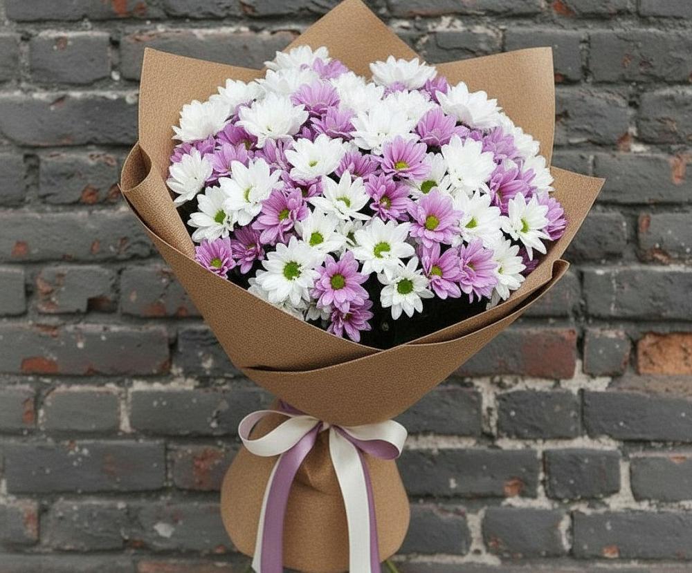 Букет цветов из: Хризантемы в Старочеркасской