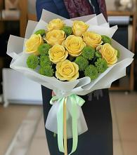 Букет цветов из:  Хризантемы и Розы в Старочеркасской