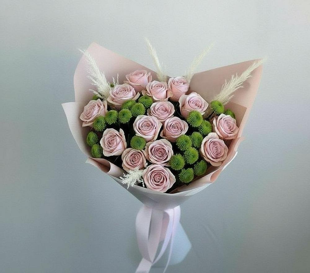 Букет цветов из: Розы и Хризантемы в Старочеркасской