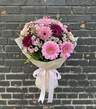 Букет цветов из:  Герберы и Хризантемы #REPLACE_PRED# Старочеркасской