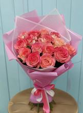 Букет 15 Розовых роз Равель в Старочеркасской