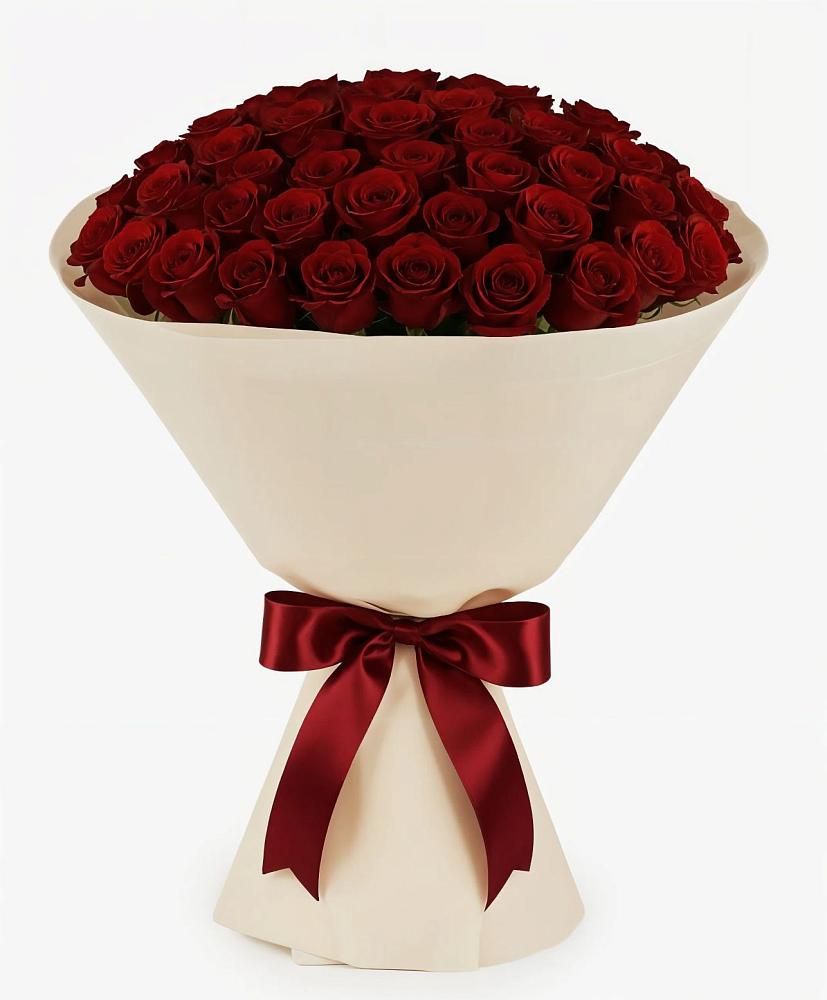 Букет 101 Бордовая роза Блэк Бакарра в Старочеркасской